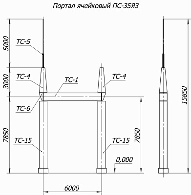 Портал стальной ячейковый ОРУ ПС-35Я3 – ТД «КЭМ»